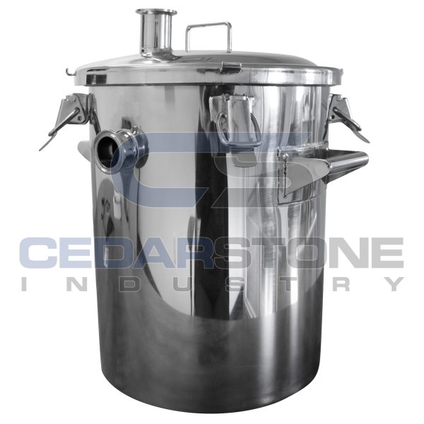 Clamp Lid Hop Back 304 Stainless Steel Tank with Basket