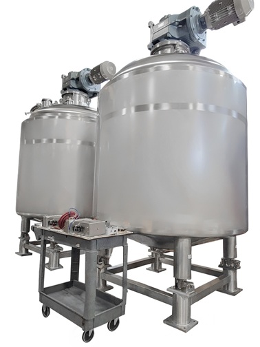 mixing tank with load cell s